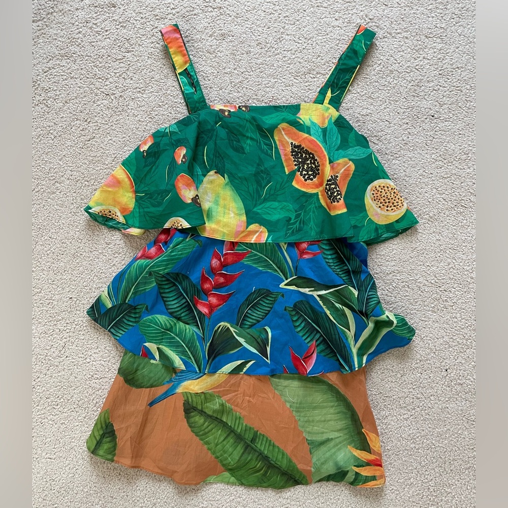 FARM Rio Ruffle Mini Dress